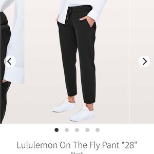 Lululemon On The Fly 28” Pant in Black size 6